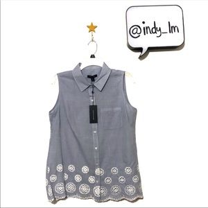 Tommy Hilfiger Sleeveless Button Up Blouse